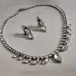 Made in Austria Art Deco Style Crystal Set Necklace and Earrings